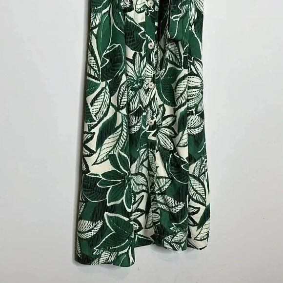 ZARA GREEN PRINTED SHIRT DRESS- XS - Picture 7 of 14